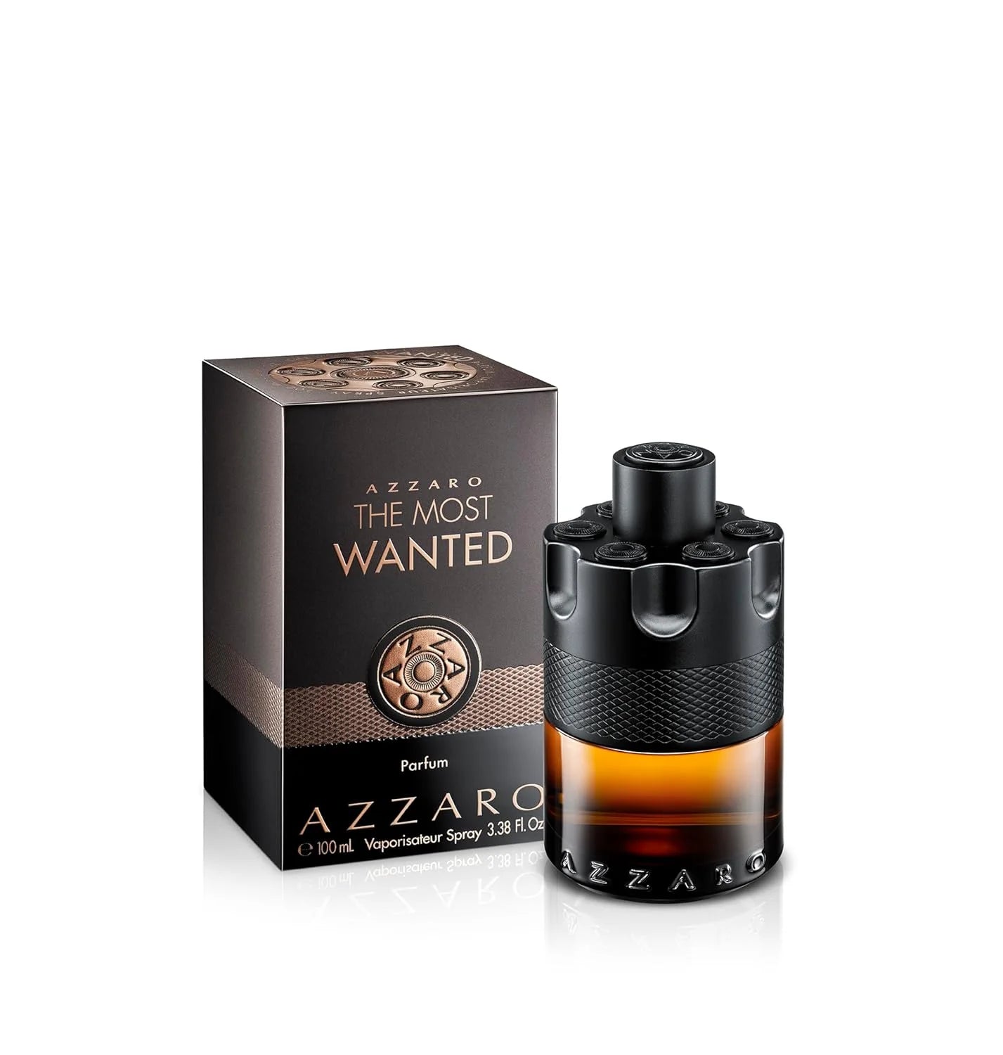 AZZARO WANTED Parfums pour hommes, flacons élégants, métalliques et colorés (argent/or/noir/bleu), éditions premium, parfum léger