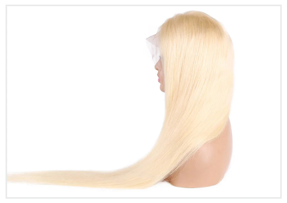 13x4 13x6 360 HD Transparent 613 Honey Blonde Color Lace Front Human Hair Wigs for Women Raw Brazilian Straight Lace Frontal Wig