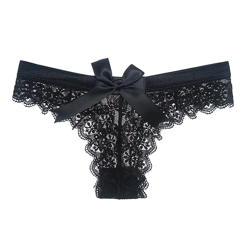 Découvrez la lingerie féminine incroyable : string en dentelle, culotte sexy en forme de T, culotte transparente style japonais.