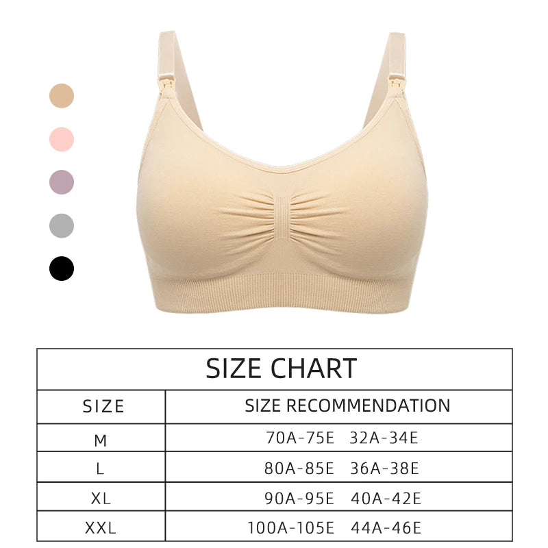 Soutien-gorge d'allaitement grande taille de haute qualité, respirant, sans coutures, push-up, idéal pour les femmes allaitantes.