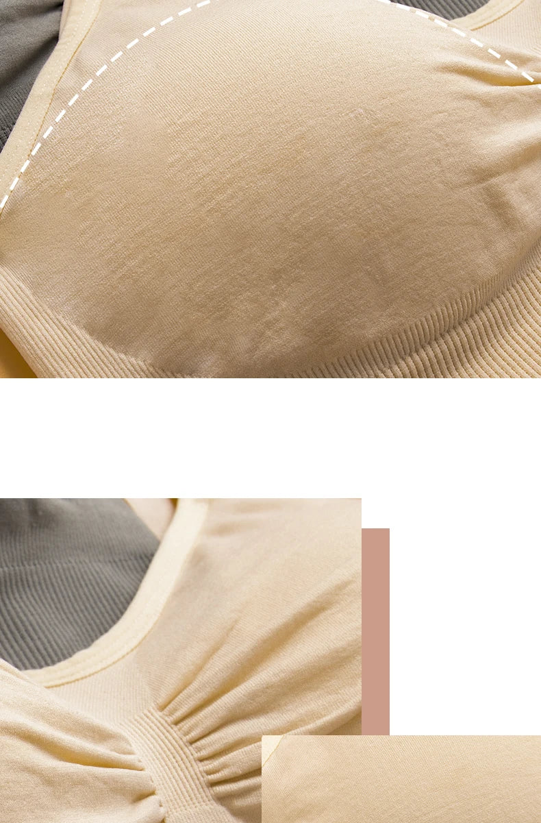 Soutien-gorge d'allaitement grande taille de haute qualité, respirant, sans coutures, push-up, idéal pour les femmes allaitantes.