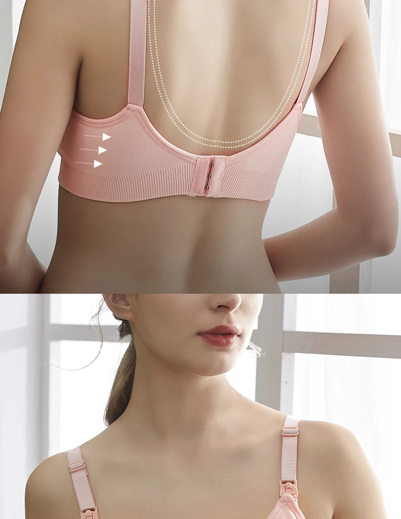 Soutien-gorge d'allaitement grande taille de haute qualité, respirant, sans coutures, push-up, idéal pour les femmes allaitantes.