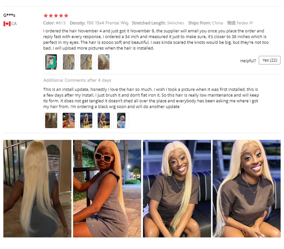 13x4 13x6 360 HD Transparent 613 Honey Blonde Color Lace Front Human Hair Wigs for Women Raw Brazilian Straight Lace Frontal Wig