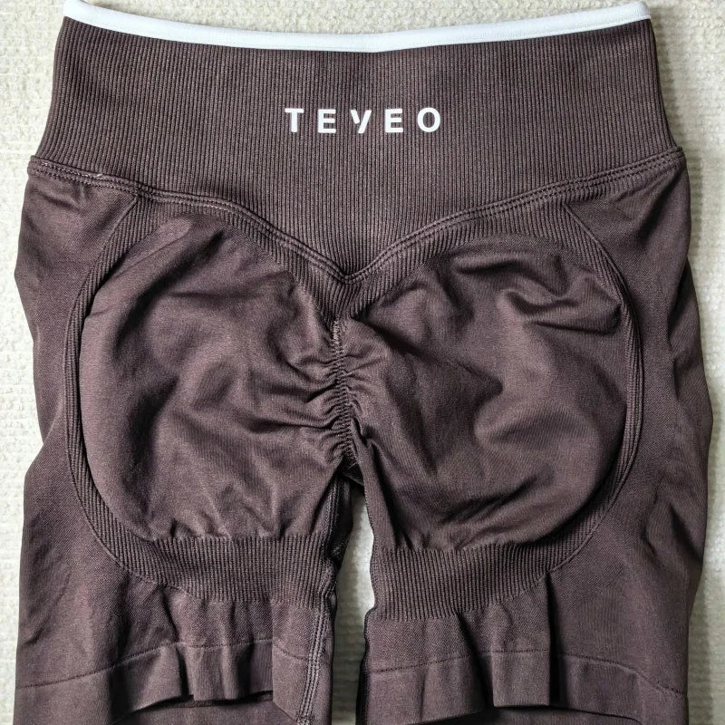 TEVEO Women's Backless Knitted Sports Bra Solid Color Summer Gym Fitness Top with Chest Cushion Sexy Suspender Yoga Bra