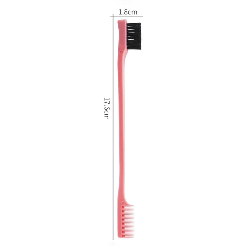 Brosse à cheveux antistatique 2 en 1 avec peigne intégré, idéale pour les perruques en cheveux naturels.