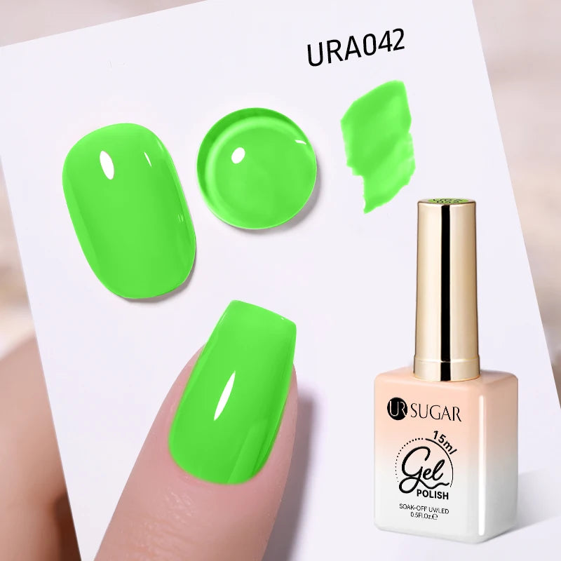 Vernis gel semi-permanent UR SUGAR 15 ml, couleur blanc laiteux translucide, effet gelée, UV, semi-permanent, pour nail art, à dissoudre. Dernière tendance.