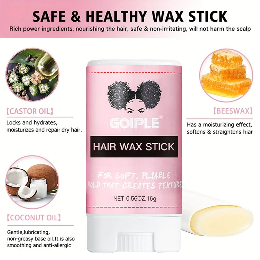 Spray fondant à séchage rapide, imperméable et puissant, dissolvant pour colle à perruque, cire lissante en bâtonnet, gel ou outil pour contrôler les frisottis et la ligne des cheveux.
