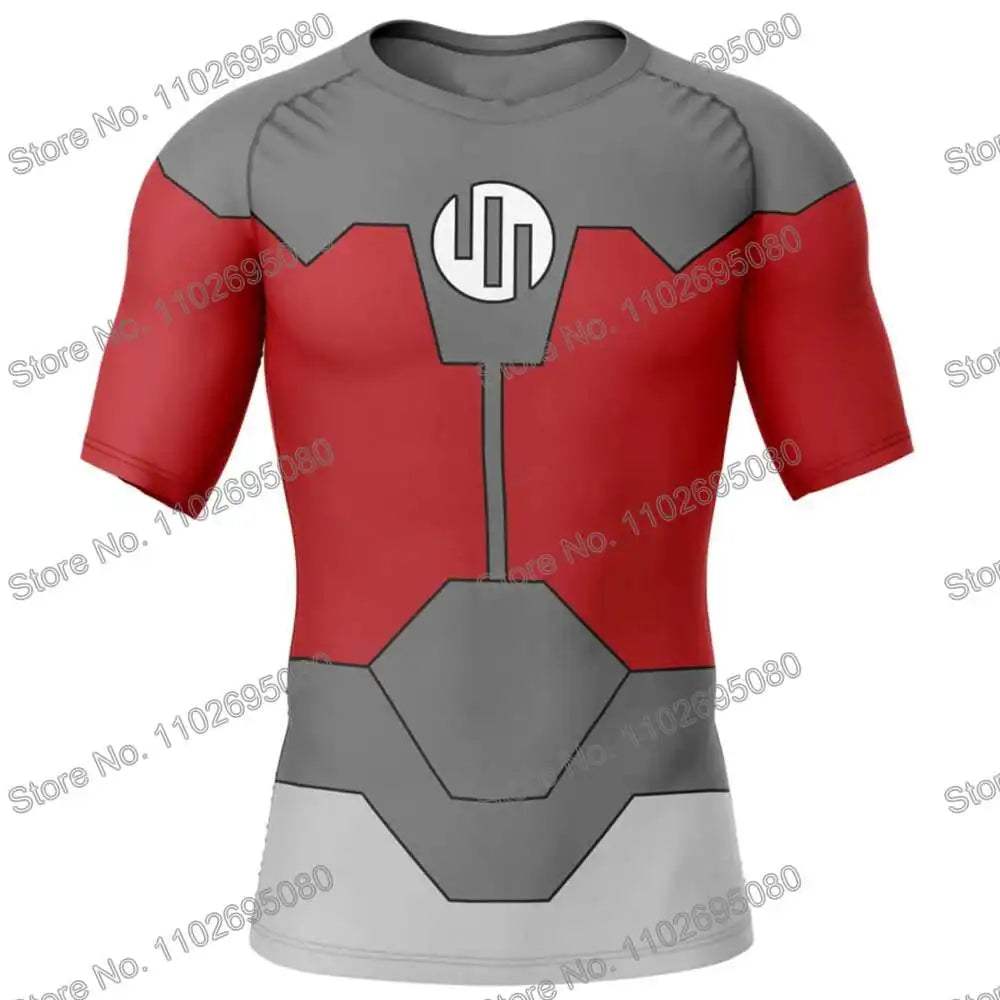 Vêtements de surf Invincible 4 BJJ MMA Rash Guard Homme Manches Courtes T-shirt de plongée Maillot de bain moulant Combinaison de plage d'été Femme GYM