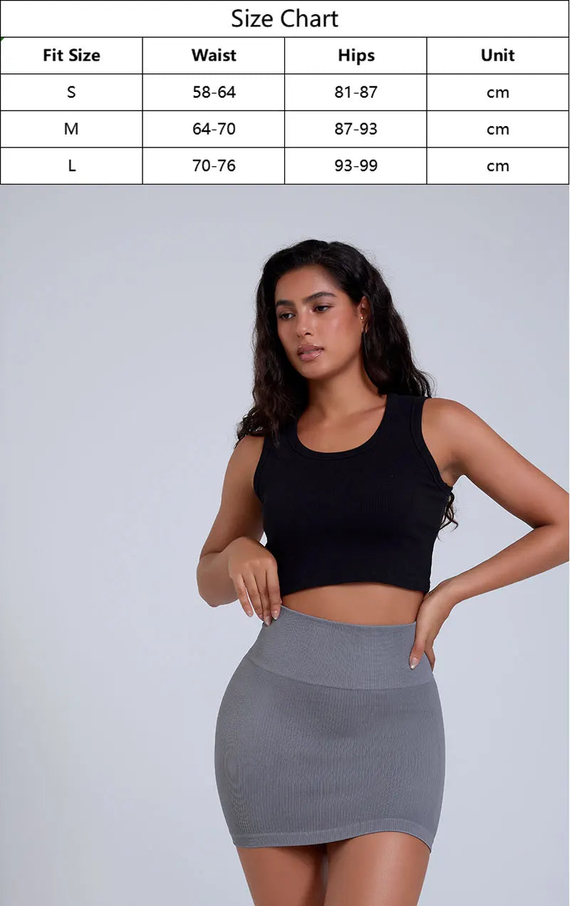 FINETOO Printemps Été Nouvelle Jupe Mini Taille Haute Élastique Noire Affinante en Tricot Court pour Femmes Professionnelles