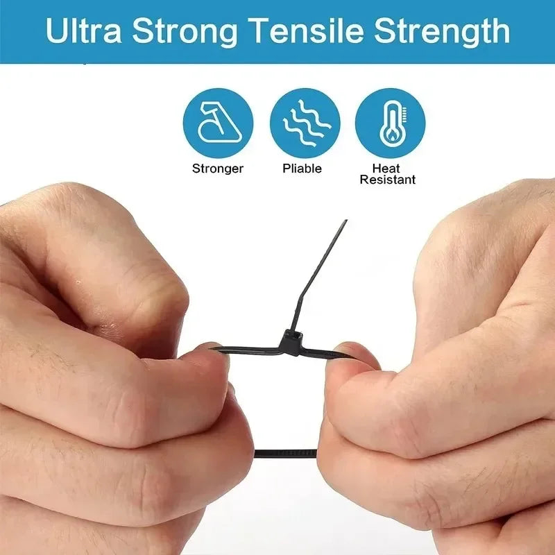 Nylon Cable Ties Self-Locking Zip Ties 100-1000pcs