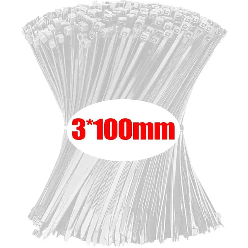 Nylon Cable Ties Self-Locking Zip Ties 100-1000pcs