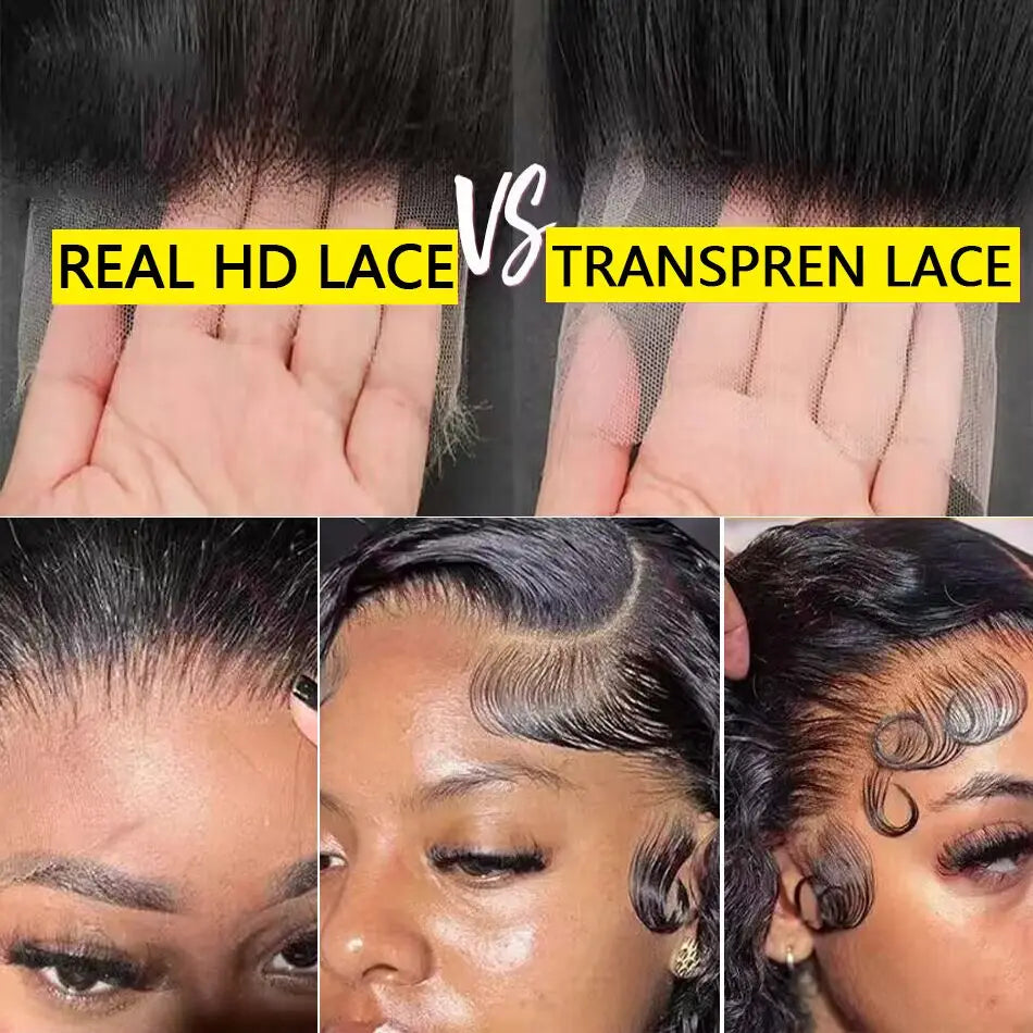 Peluca frontal HD transparente de ondas profundas 13x4/13x6, pelucas de cabello humano rizado con encaje frontal para mujer, peluca con cierre 5x5 para cabello mojado y ondulado.