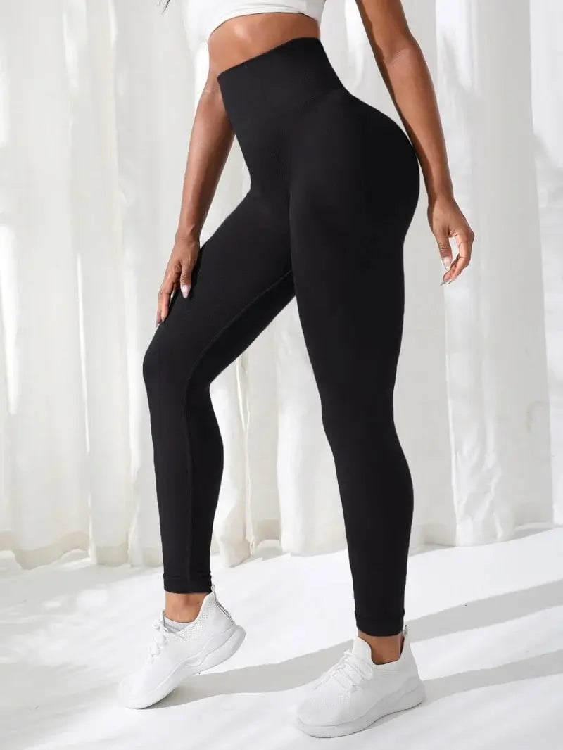 Pantalones de mujer para gimnasio, yoga, ropa deportiva sin costuras, leggings deportivos elásticos de cintura alta para ejercicio y fitness.