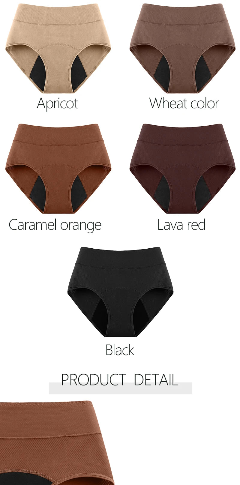 Culottes menstruelles 3 couches absorbantes pour incontinence physiologique, respirantes et imperméables, sous-vêtements menstruels pour femmes.