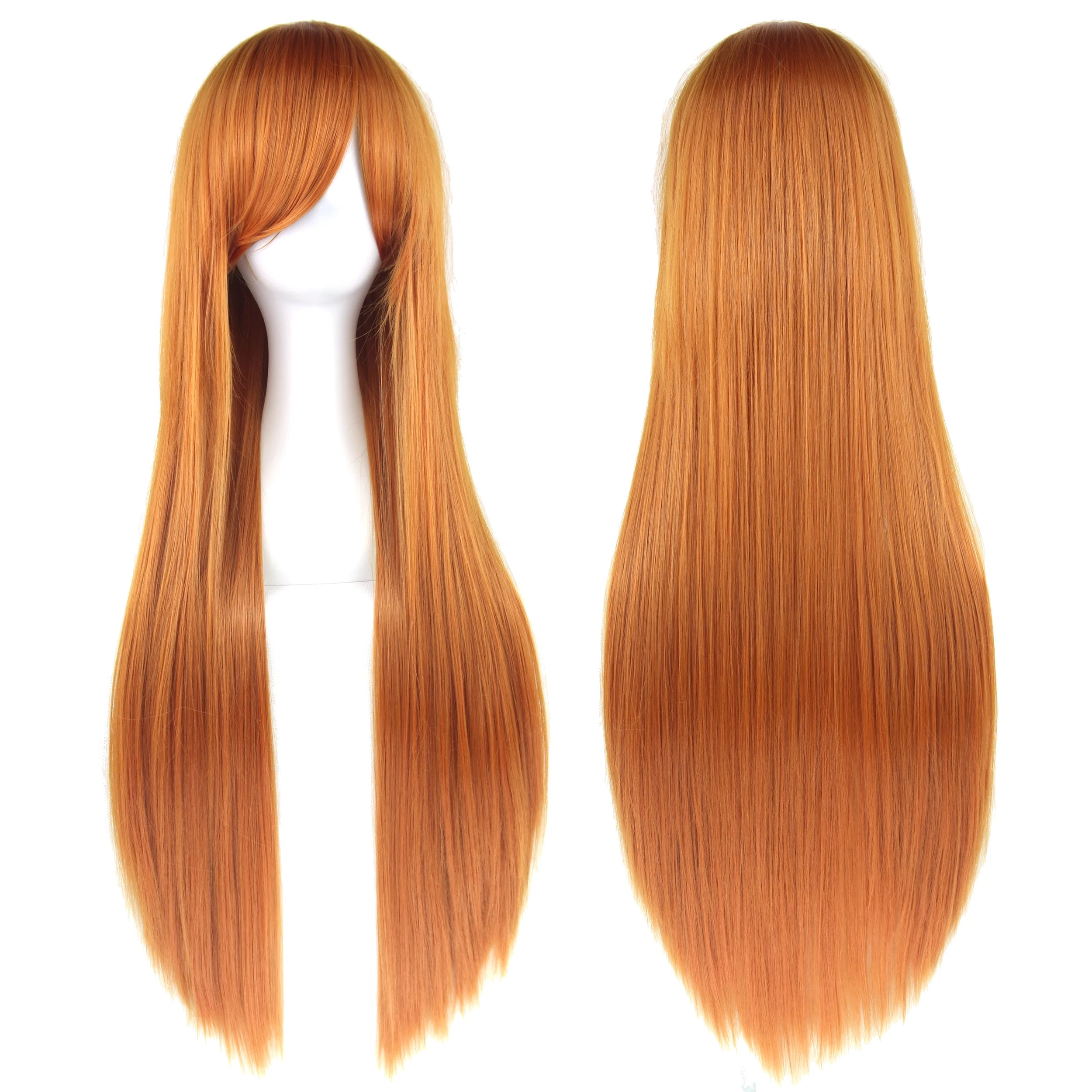 Perruque synthétique Soowee de 80 cm de long, blanche et violette, idéale pour le cosplay, les fêtes et les coiffures noires. Cheveux raides. Postiche pour femme.