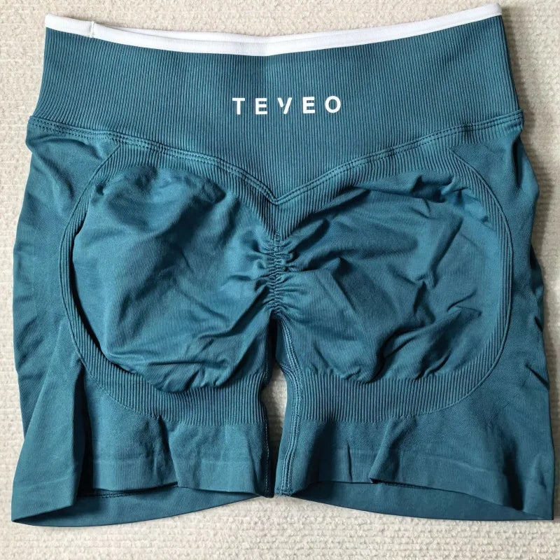 TEVEO Women's Backless Knitted Sports Bra Solid Color Summer Gym Fitness Top with Chest Cushion Sexy Suspender Yoga Bra