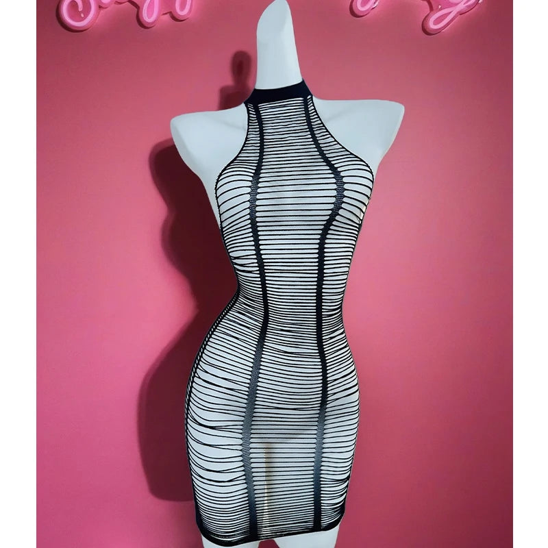 1 pièce de lingerie sexy pour femme : cache-maillot en résille sexy pour la Saint-Valentin, robe moulante ajourée sans bikini (voir DS711).