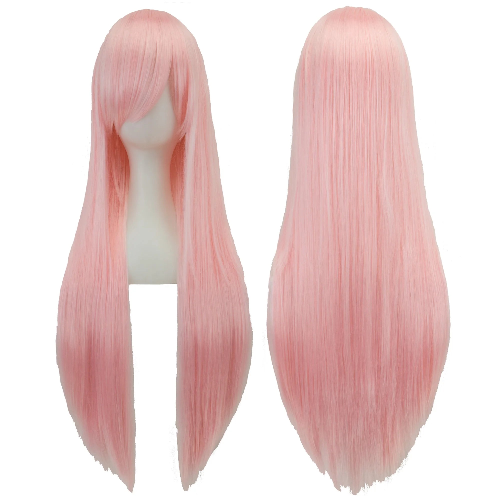 Perruque synthétique Soowee de 80 cm de long, blanche et violette, idéale pour le cosplay, les fêtes et les coiffures noires. Cheveux raides. Postiche pour femme.
