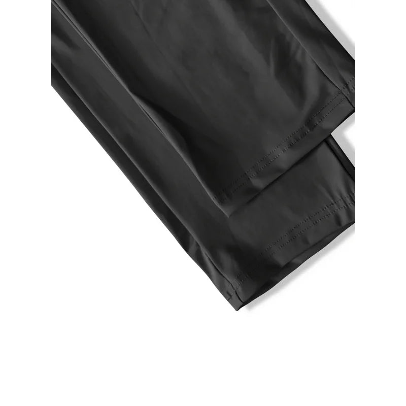 Pantalon de jogging homme, idéal pour la pêche. Modèle en soie glacée extensible avec poches zippées. Pantalon de sport respirant et élastique. Idée cadeau pour homme.