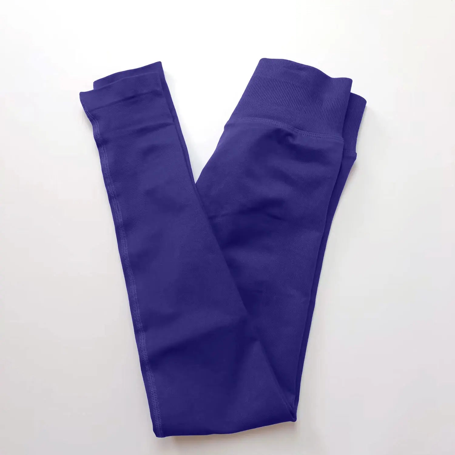 Leggings NCLAGEN Impact pour femmes, sans coutures, pantalon de sport et de yoga, bande côtelée basse, vêtements de gym et de fitness, collants froncés pour les fesses