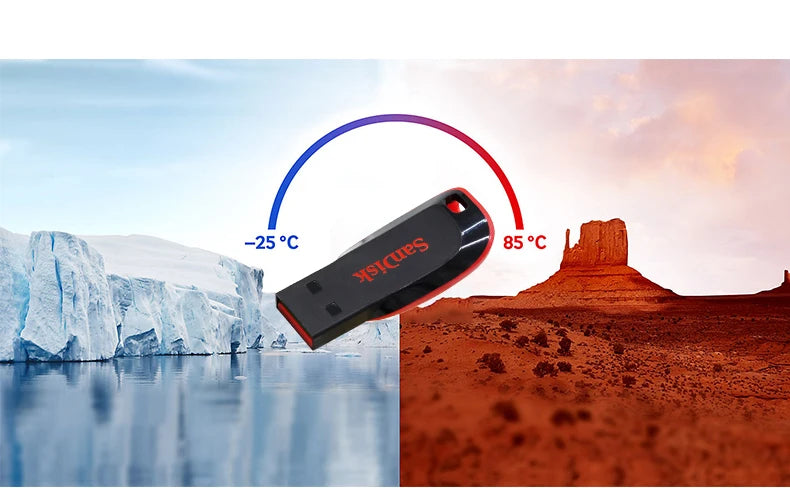 Clé USB SanDisk Cruzer Blade originale 16 Go, 32 Go, 64 Go, 128 Go, disque de stockage USB portable pour ordinateur