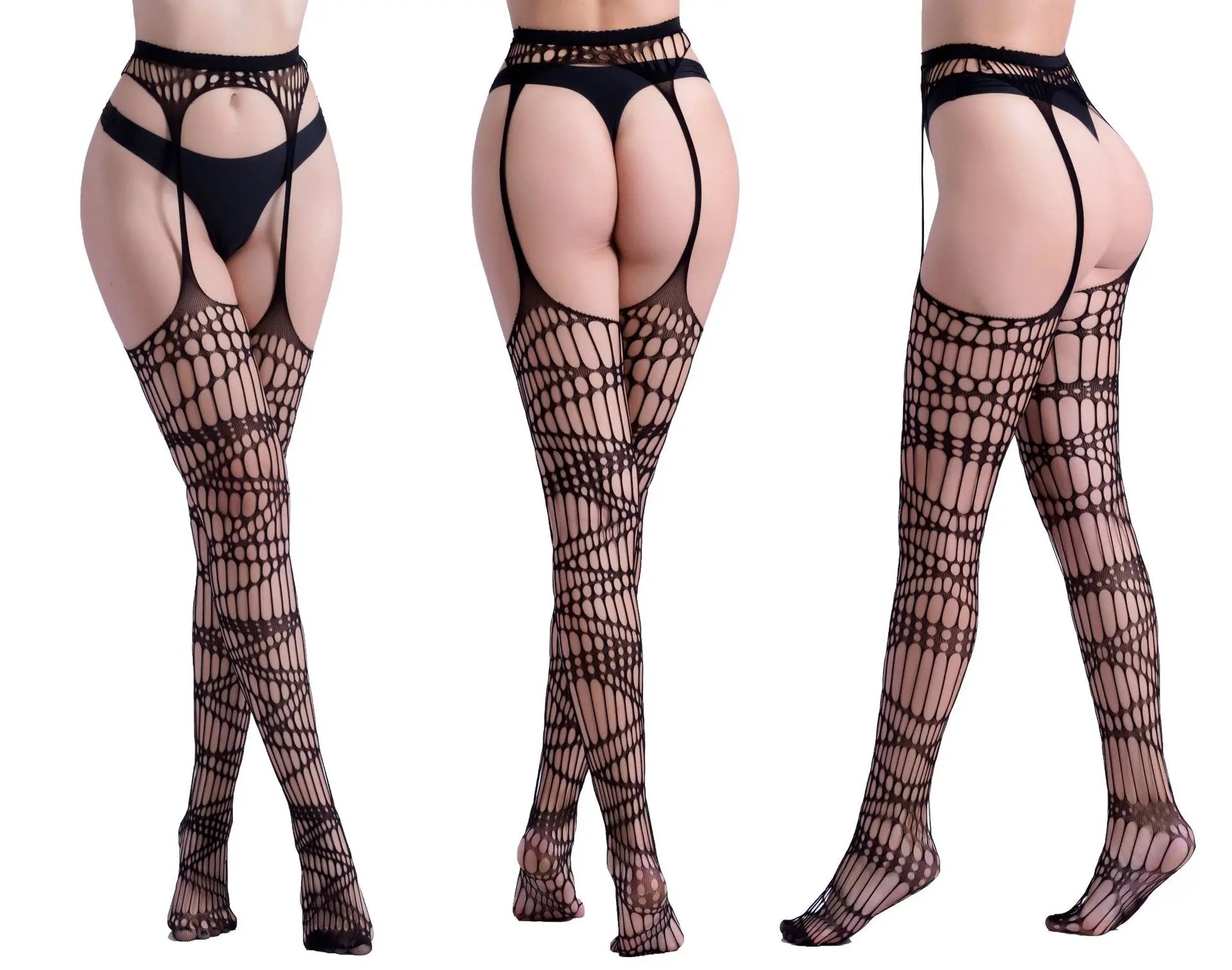 SIMPLEJWEL Lot de 4 jarretières/1 jarretière résille, collants, bas, chaussettes hautes, sexy, été, 4 pièces, 1 pièce