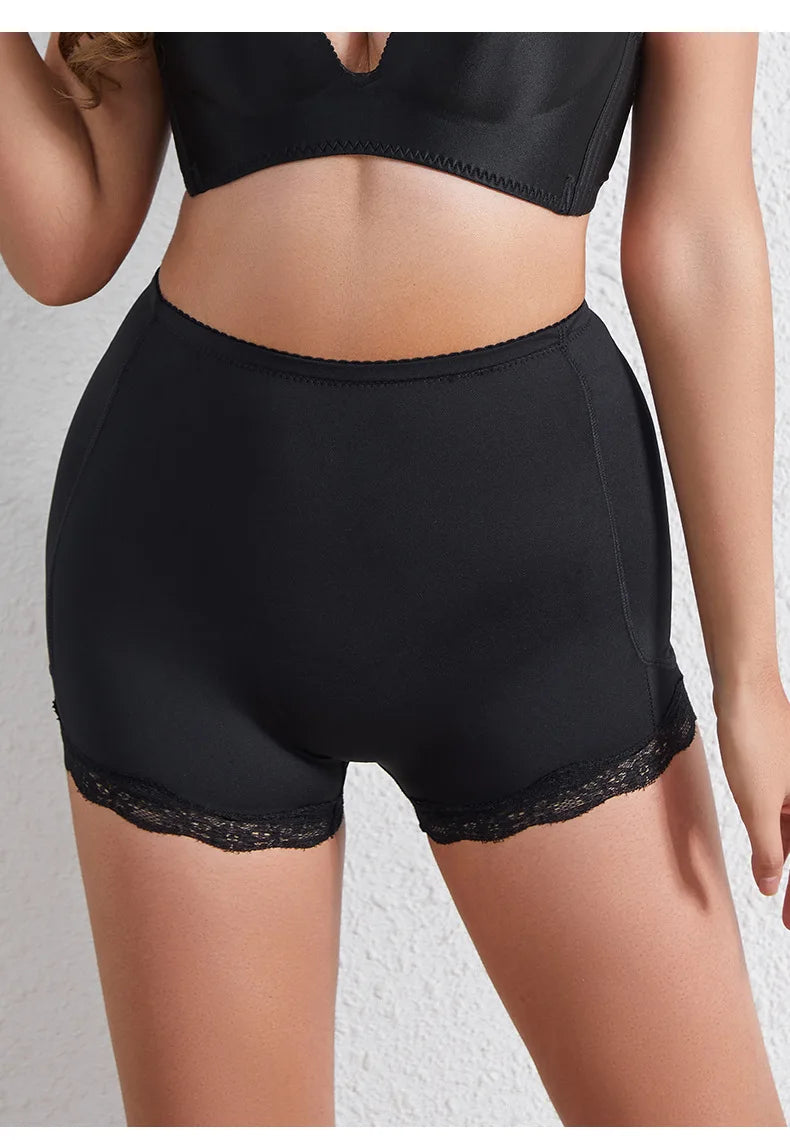 Culotte gainante avec coussinets pour les hanches, effet push-up et rehausseur de fesses, ventre plat, effet lissant, effet fesses rebondies.