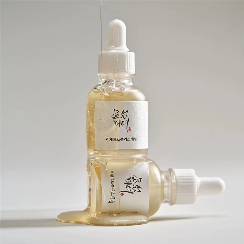 Coffret de soins coréens au riz Joseon et probiotiques : huile essentielle, protection solaire, lotion tonique rafraîchissante, crème hydratante pour le visage et les yeux.