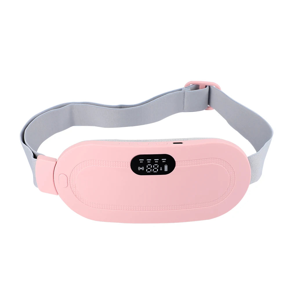 Ceinture chauffante vibrante de massage électrique pour la taille, le ventre et l'abdomen, idéale pour soulager les crampes menstruelles.