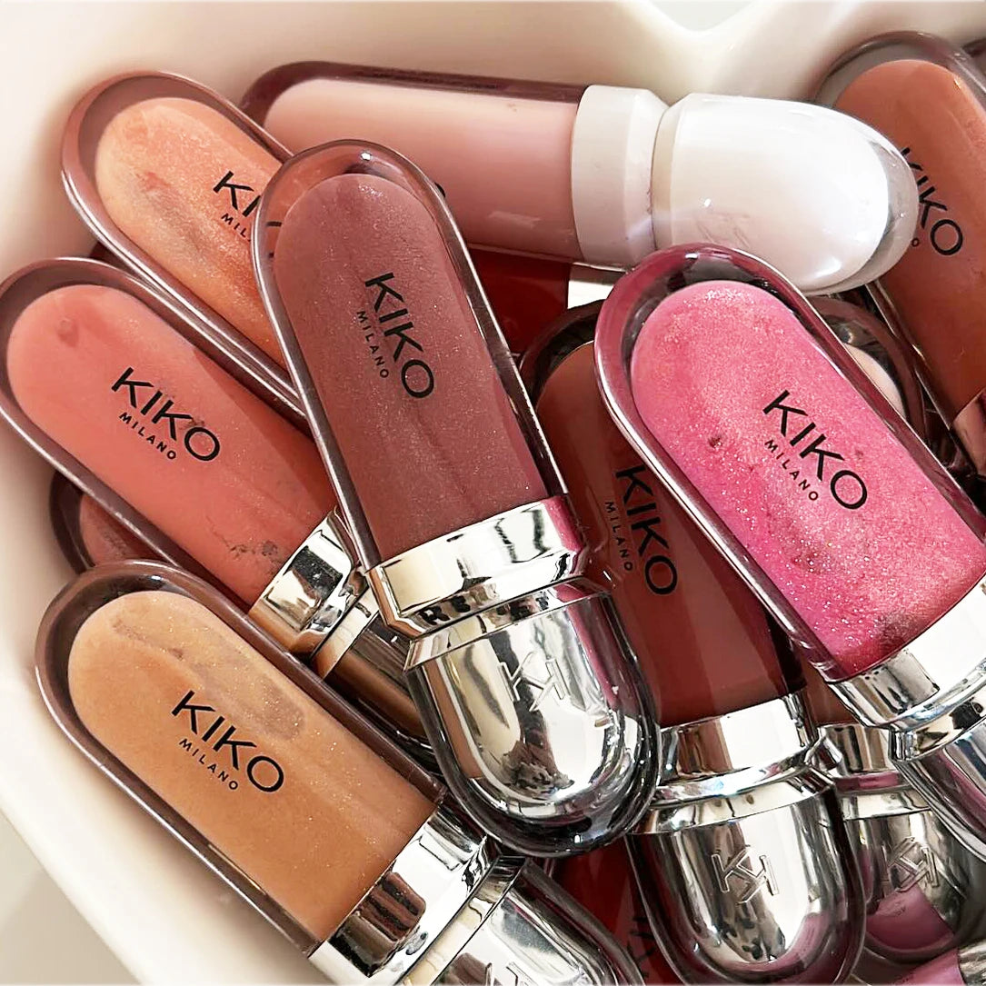 Kiko 3D Hydra LipGloss Blush waterproof longue tenue Maquillage scintillant Gloss à lèvres Brun Rose Mauve nacré