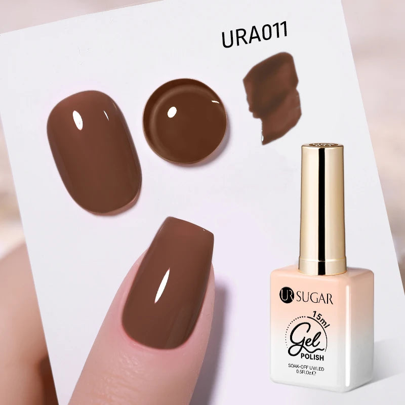 Vernis gel semi-permanent UR SUGAR 15 ml, couleur blanc laiteux translucide, effet gelée, UV, semi-permanent, pour nail art, à dissoudre. Dernière tendance.