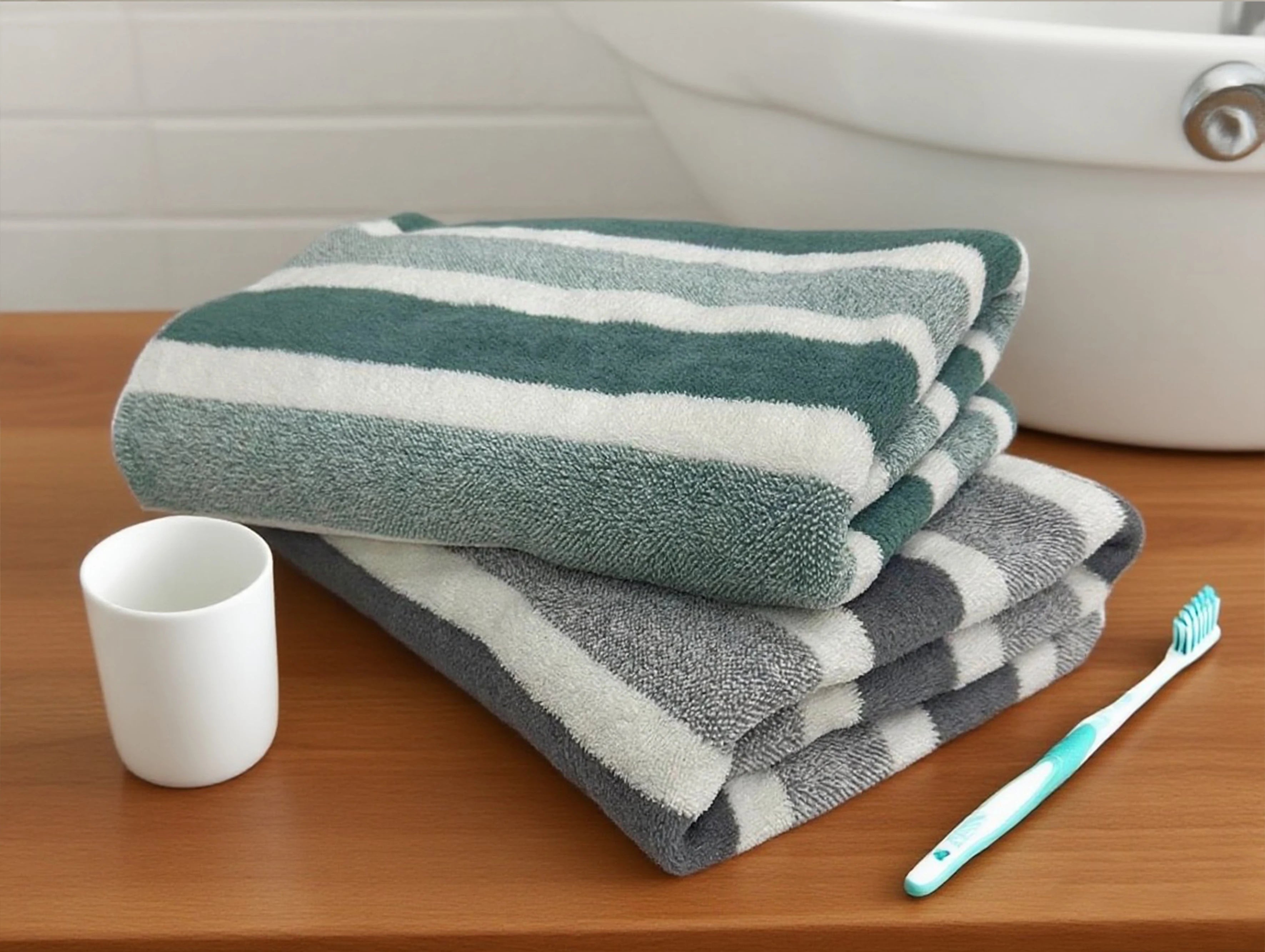 Toalla de baño gruesa de 1 unidad, con gran absorción de agua y secado rápido, no suelta pelusa, duradera, muy adecuada para familias y playas.