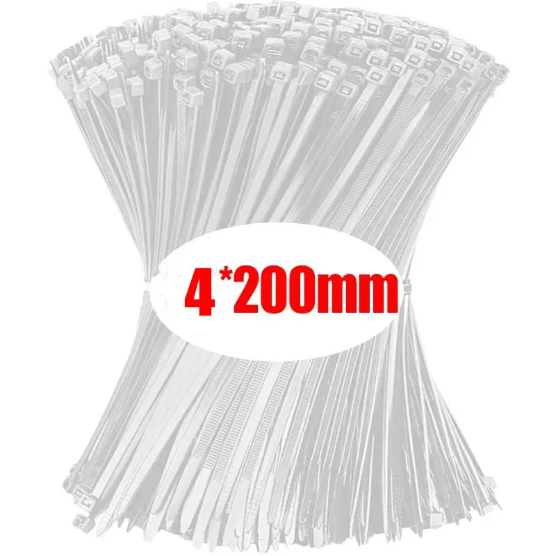 Nylon Cable Ties Self-Locking Zip Ties 100-1000pcs