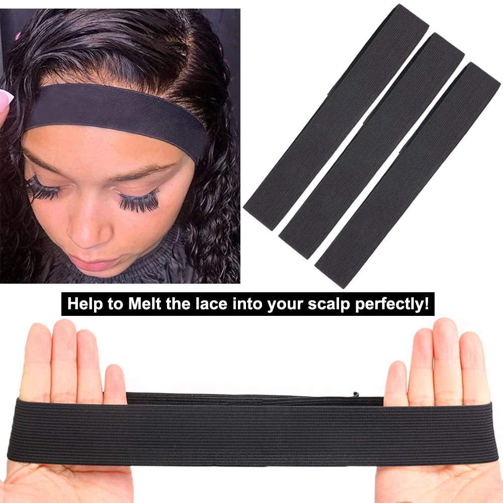 Colle imperméable pour perruques à lace front, 38 ml, colle liquide adhésive pour cheveux, bâtonnet de cire pour perruque, spray colorant pour dentelle, bande élastique fondante