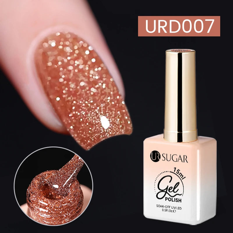 Vernis gel semi-permanent UR SUGAR 15 ml, couleur blanc laiteux translucide, effet gelée, UV, semi-permanent, pour nail art, à dissoudre. Dernière tendance.