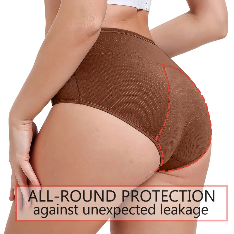 Culottes menstruelles 3 couches absorbantes pour incontinence physiologique, respirantes et imperméables, sous-vêtements menstruels pour femmes.