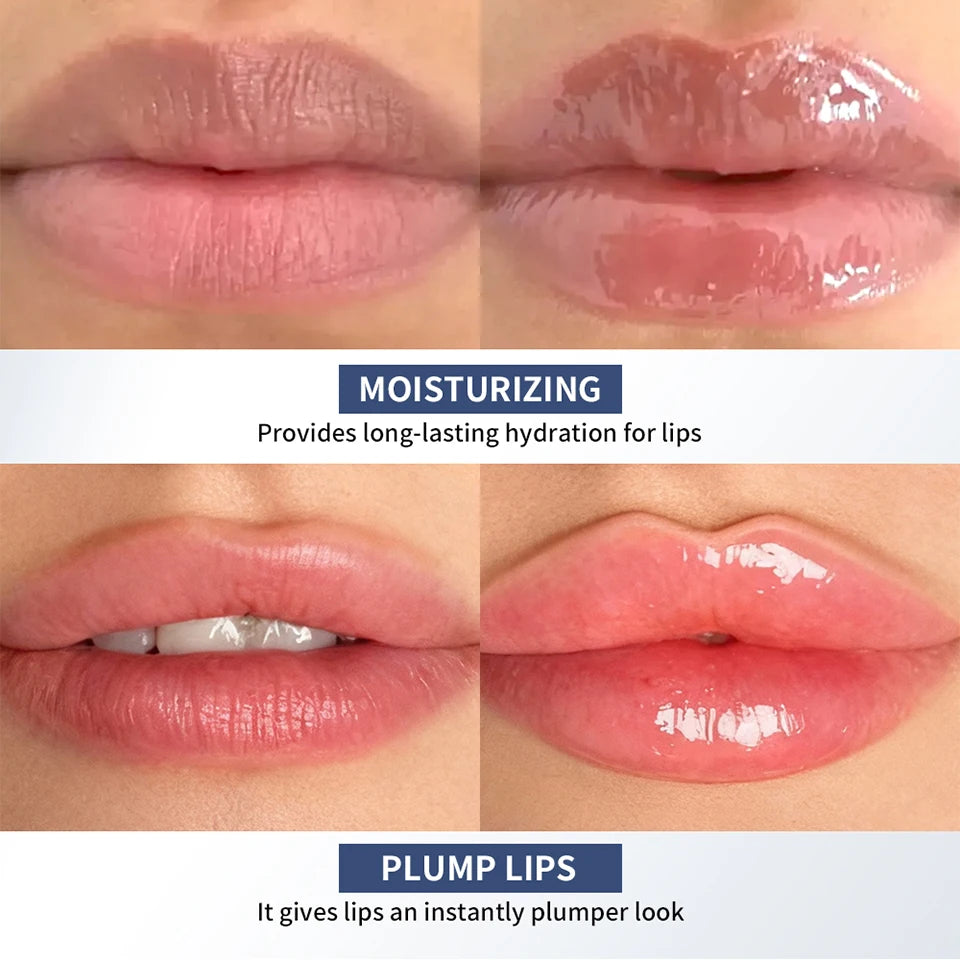 Aceite labial voluminizador instantáneo con ácido hialurónico Lakerain para reducir las líneas de expresión, esencia para el cuidado de los labios, brillo labial hidratante para mujeres.