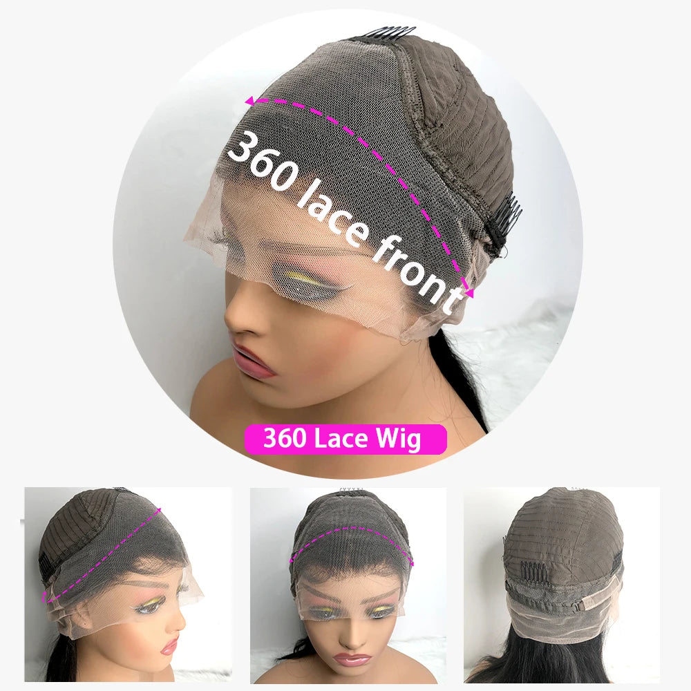 Perruque frontale Deep Wave 13x6 en dentelle HD, cheveux brésiliens, ligne de cheveux naturelle pré-épilée, perruque en cheveux humains avec lace front de 40 pouces.