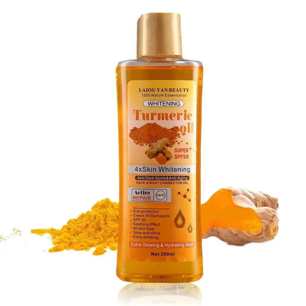 Huile essentielle de curcuma et de gingembre (200 ml) - Soin hydratant intense - Sérum visage nourrissant et lissant
