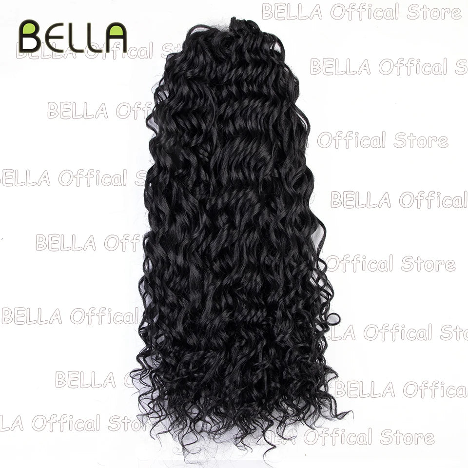 Extensions de cheveux bouclés FASHION IDOL, ondulations profondes, torsades, 50 cm, blond ombré, crochet synthétique.