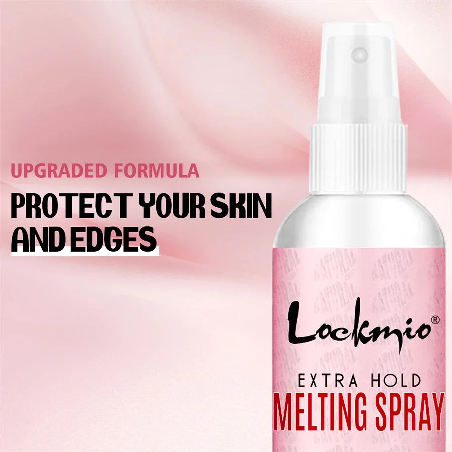LOCKMIO 60ML Spray de colle à séchage rapide et fondante pour dentelle, fixation longue durée, colle pour perruques en tulle, agent de fixation pour perruques de cosplay