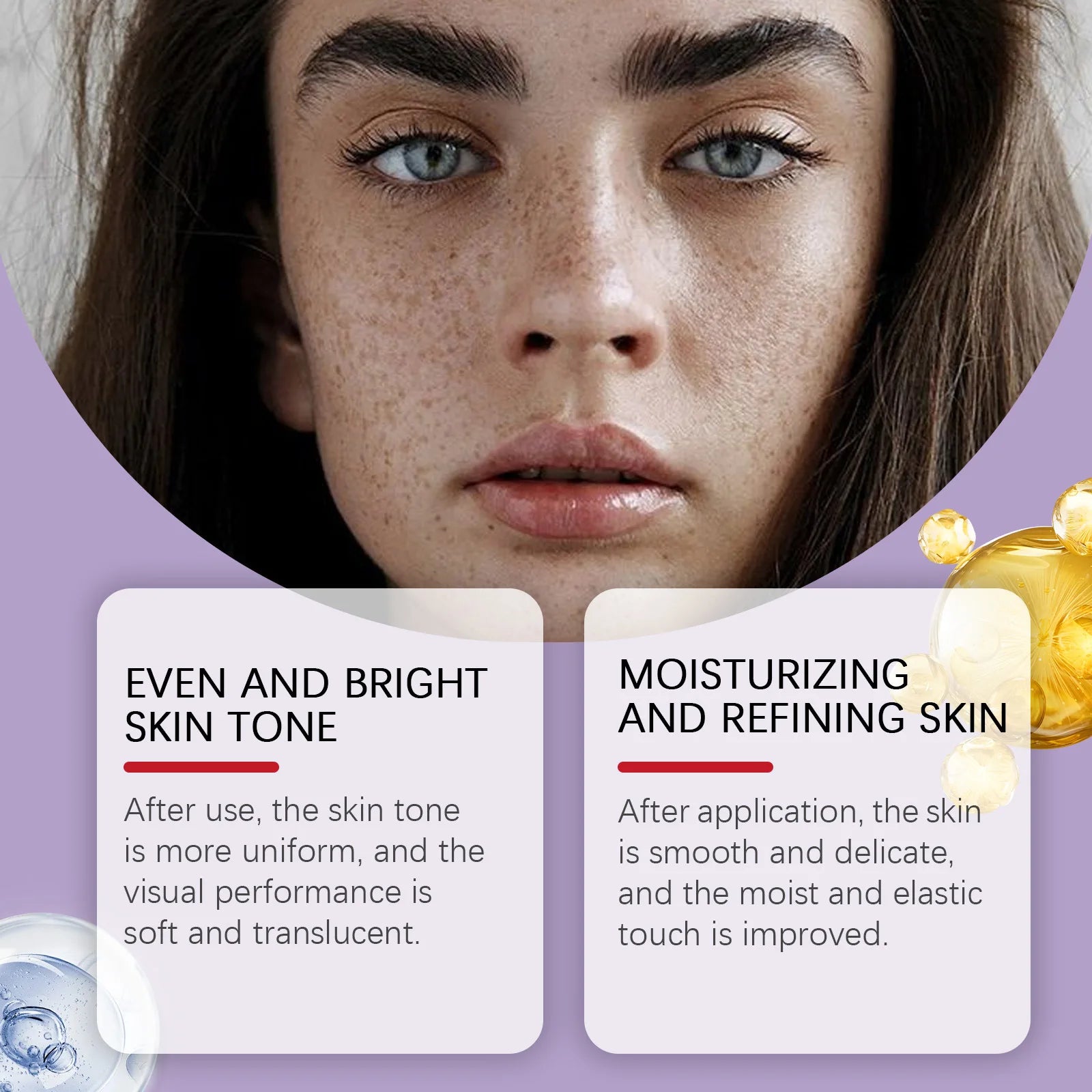 Subtle Glow Velvet Cream Creates a soft-focus effect that visually evens skin tone for a silky, polished appearance