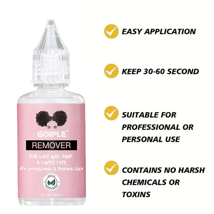Spray fondant à séchage rapide, imperméable et puissant, dissolvant pour colle à perruque, cire lissante en bâtonnet, gel ou outil pour contrôler les frisottis et la ligne des cheveux.