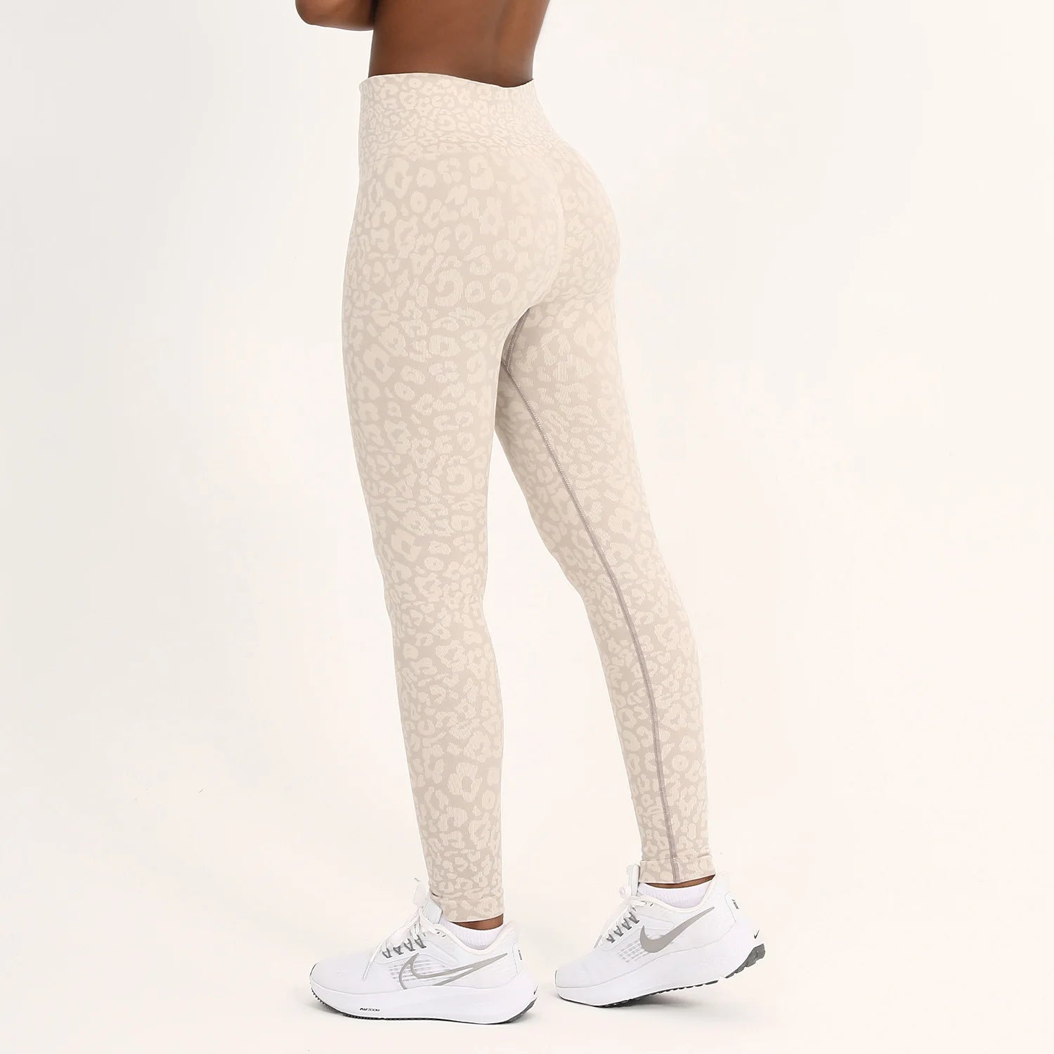 27/5000 Nouveaux pantalons de sport sans coutures, couleur pêche, taille haute, pour le yoga et les activités de plein air