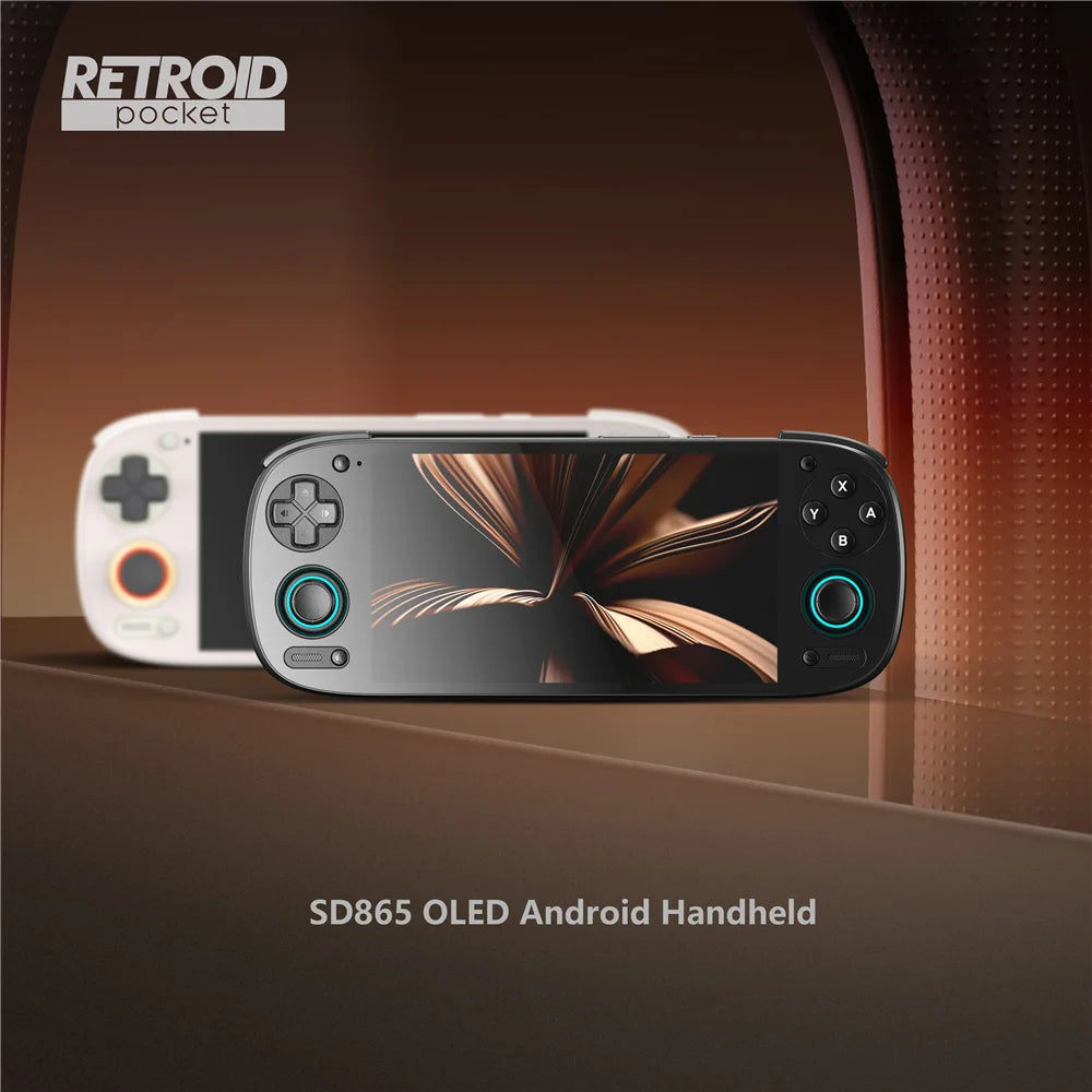Console de jeux portable Retroid Pocket 5 SD865, écran OLED HD 5,5 pouces, Bluetooth 5.1, Android 13, batterie 5000 mAh, lecteur de jeux vidéo rétro