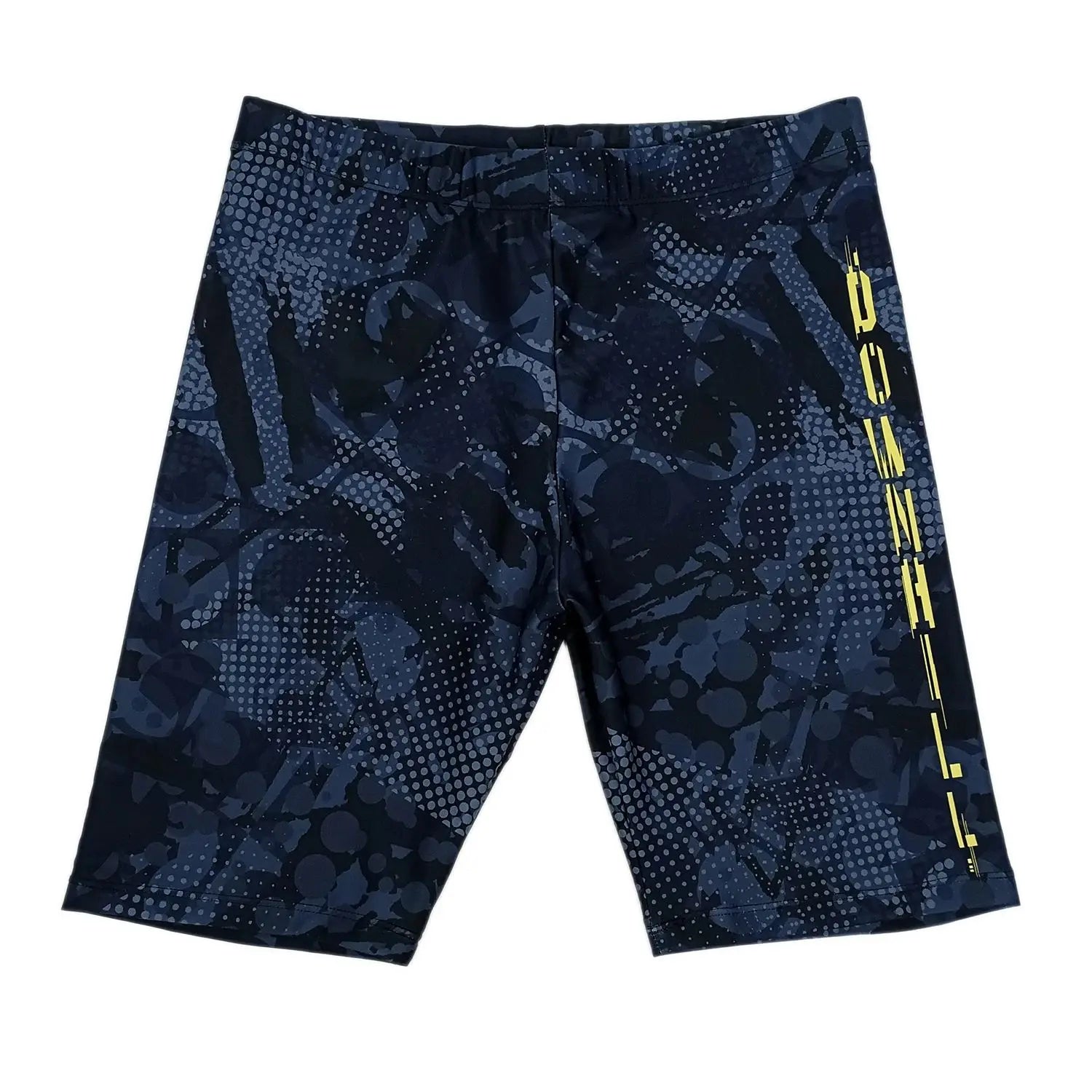 Short de bain homme YUKE, taille asiatique, longueur genou, idéal pour la compétition et l'entraînement. Séchage rapide, imprimé.