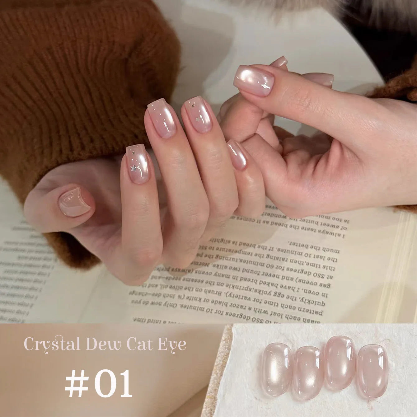 Vernis à ongles gel blanc effet œil de chat TC Flow Light (1 à 9 pièces) - Ultra brillant, semi-permanent, UV, effet miroir, aimant pour ongles