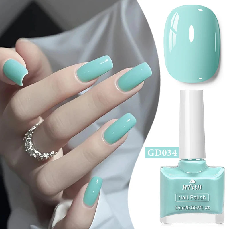 15ml Water-Based Nail Polish 40 Colors Long Lasting Quick Drying No Need of Lamp to Cure Nail Supplies Vernis for Nails Manicure