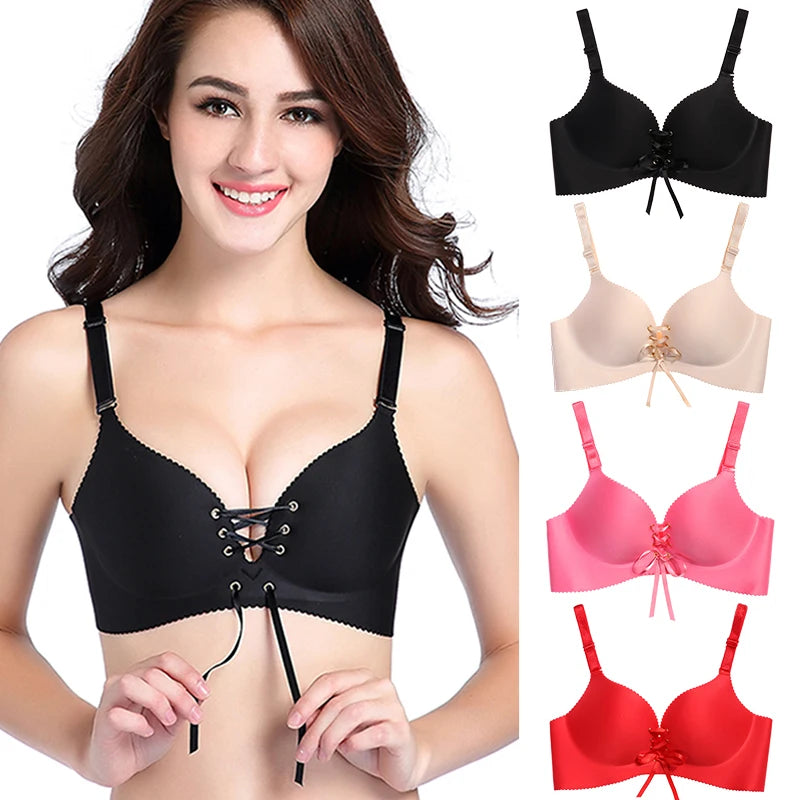 Sujetador sin costuras, sujetadores sexys para mujer, lencería push-up de moda, bralette inalámbrico, sujetador de algodón, ropa interior femenina