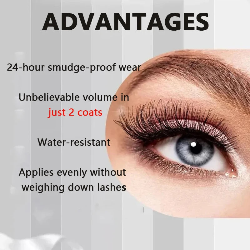 Ensemble de 1/2/3 mascaras à fibres 7D : mascara waterproof longue tenue, recourbant, résistant à la transpiration, anti-bavures, base amincissante, pour tous types de peau.